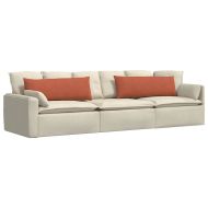 Диван възглавници 2 pcs Червено оранжево 120 x 40 cm