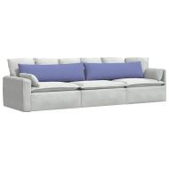 Диван възглавници 2 pcs Дънково син 145 x 40 см текстил