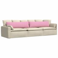 Диван възглавници 2 pcs Розово 145 x 40 см текстил