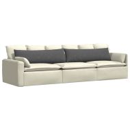 Диван възглавници 2 pcs Тъмен сив 145 x 40 см Кордюрова тъкан