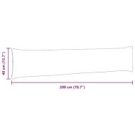 Диван възглавници 2 pcs Черно 200 x 40 см Кордюрова тъкан