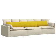 Диван възглавници 2 pcs Жълто 200 x 40 см Кордюрова тъкан