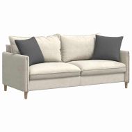 Диван възглавници 2 pcs Тъмен сив 45 x 45 cm текстил