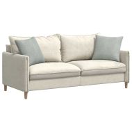 Диван възглавници 2 pcs Светлосиво 45 x 45 cm Кордюрова тъкан