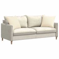 Диван възглавници 2 pcs Крем 50 x 50 cm Кордюрова тъкан