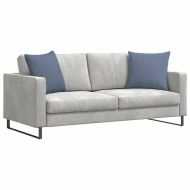 Диван възглавници 2 pcs Синьо 50 x 50 cm Кордюрова тъкан