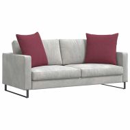 Диван възглавници 2 pcs Виненочервен 60 x 60 cm текстил