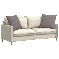 Диван възглавници 2 pcs Таупе 60 x 60 cm текстил