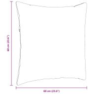 Диван възглавници 2 pcs Таупе 60 x 60 cm текстил