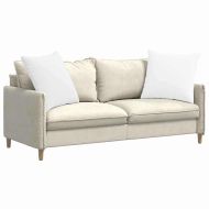 Диван възглавници 2 pcs Бяло 80 x 80 cm текстил