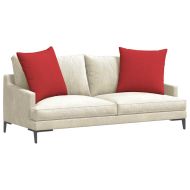 Диван възглавници 2 pcs Червено 80 x 80 cm текстил