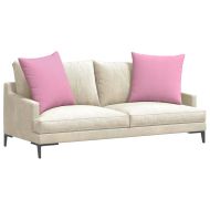 Диван възглавници 2 pcs Розово 80 x 80 cm текстил