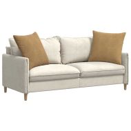 Диван възглавници 2 pcs Кафяво 80 x 80 cm Кордюрова тъкан
