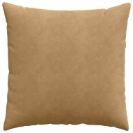 Диван възглавници 2 pcs Кафяво 80 x 80 cm Кордюрова тъкан