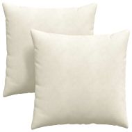 Диван възглавници 2 pcs Крем 80 x 80 cm Кордюрова тъкан