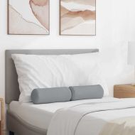 Възглавници валяци 2 pcs Светлосиво Ø 15 x 40 см текстил