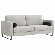 Възглавници валяци 2 pcs Черно Ø 15 x 40 см текстил