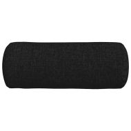 Възглавници валяци 2 pcs Черно Ø 15 x 40 см текстил