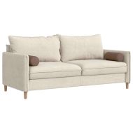 Възглавници валяци 2 pcs Кафяво Ø 15 x 40 см текстил