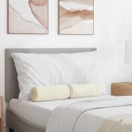 Възглавници валяци 2 pcs Крем Ø 15 x 40 см Кордюрова тъкан