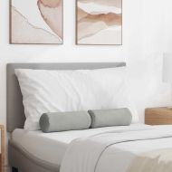 Възглавници валяци 2 pcs Светлосиво Ø 15 x 40 см