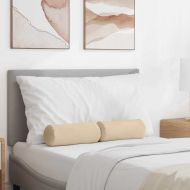 Възглавници валяци 2 pcs Крем Ø 15 x 40 см Микрофибърна тъкан