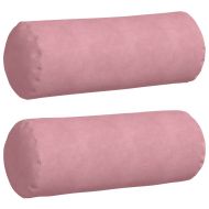 Възглавници валяци 2 pcs Розово Ø 25 x 70 см Кордюрова тъкан