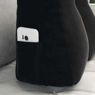 Възглавница за гръб Черно 45 x 24 x 50 см Кадифе