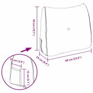 Възглавница за гръб Тъмен зелен 60 x 24 x 50 см Кадифе