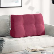 Възглавница за гръб Виненочервен 80 x 24 x 50 см Кадифе