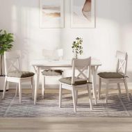 Възглавници за седалки 4 pcs Таупе 40 x 40 x 6 cm Микрофибър