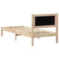 Рамка за легло Тъмен сив 90 x 200 cm Солидно борово дърво