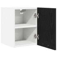 Висящ шкаф с врата 2 pcs Черен дъб и бяло 30 x 31 x 40 см