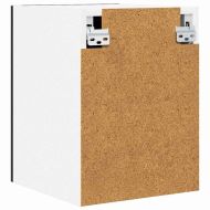 Висящ шкаф с врата 2 pcs Черен дъб и бяло 30 x 31 x 40 см
