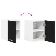 Висящ шкаф с врата 2 pcs Черен дъб и бяло 30 x 31 x 40 см
