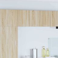 Висящ шкаф Сонома дъб и бяло 30 x 31 x 40 см Инженерно дърво