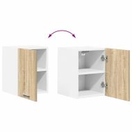 Висящ шкаф с врата Riga 2 pcs Сонома дъб и бяло 30 x 31 x 40 см