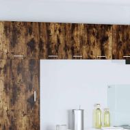 Висящ шкаф Димящ дъб и бяло 30 x 31 x 40 см Инженерно дърво