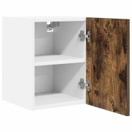 Висящ шкаф с врата 2 pcs Димящ дъб и бяло 30 x 31 x 40 см