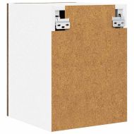 Висящ шкаф с врата 2 pcs Димящ дъб и бяло 30 x 31 x 40 см