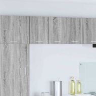 Висящ шкаф с врата 2 pcs Сив Сонома и бяло 30 x 31 x 40 см