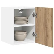 Висящ шкаф 2 pcs Занаятчийски дъб и бяло 30 x 31 x 40 см