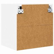 Висящ шкаф с врата 2 pcs Бяло 40 x 31 x 40 см Инженерно дърво