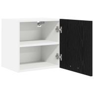 Висящ шкаф с врата 2 pcs Черен дъб и бяло 40 x 31 x 40 см