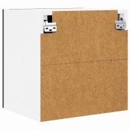 Висящ шкаф с врата 2 pcs Черен дъб и бяло 40 x 31 x 40 см