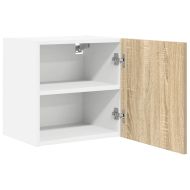 Висящ шкаф с врата Riga 2 pcs Сонома дъб и бяло 40 x 31 x 40 см
