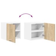 Висящ шкаф с врата Riga 2 pcs Сонома дъб и бяло 40 x 31 x 40 см