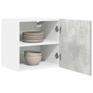 Висящ шкаф с врата 2 pcs Бетон сив и бяло 40 x 31 x 40 см