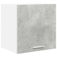 Висящ шкаф с врата 2 pcs Бетон сив и бяло 40 x 31 x 40 см