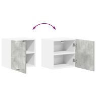 Висящ шкаф с врата 2 pcs Бетон сив и бяло 40 x 31 x 40 см